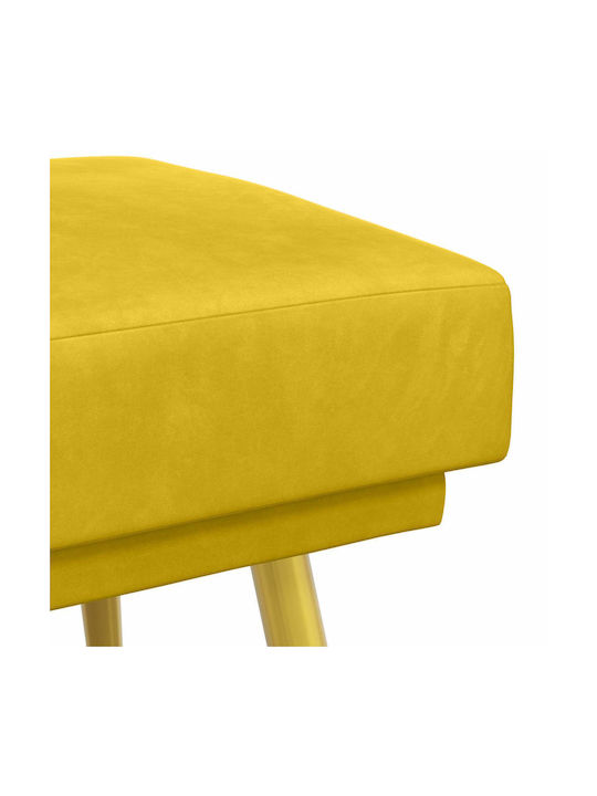 Taburet Tapițat Cu Catifea Galben 120x45x46cm