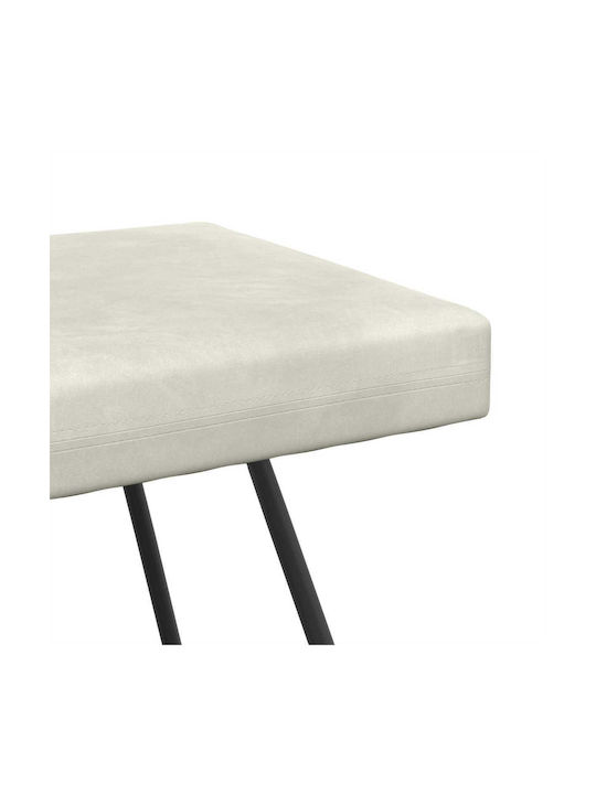Samt Tapstool Beigefarben 80x40x45cm
