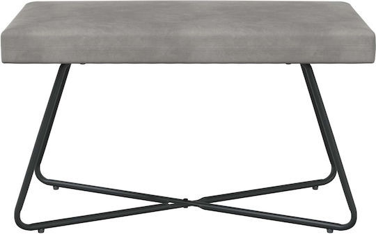 Bench Stool Upholstered with Velvet Light Grey 80x40x45cm