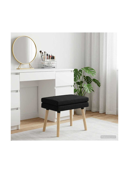 Stoff-Tabouret Schwarz 60x40x46cm