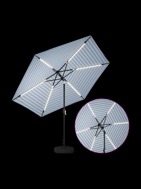 Umbrelă Din Aluminiu Albastră 3x3xÎnălțime 2.35m