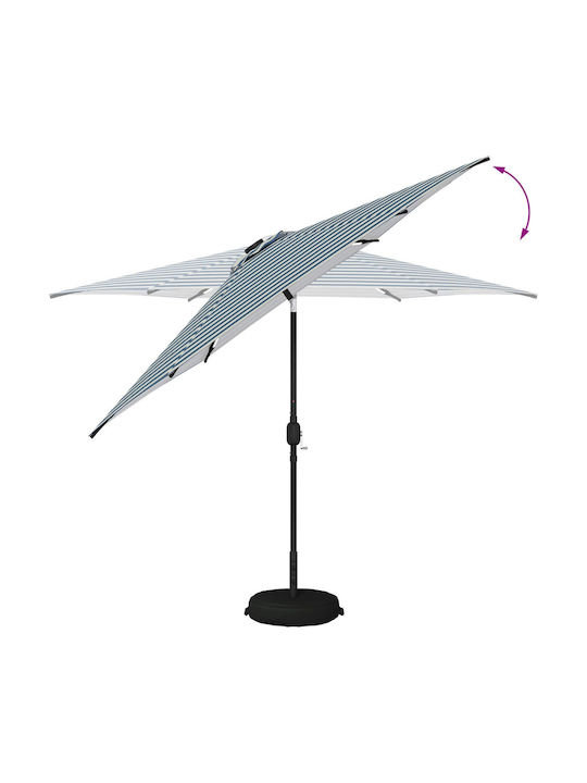 Umbrelă Din Aluminiu Albastră 3x3xÎnălțime 2.35m