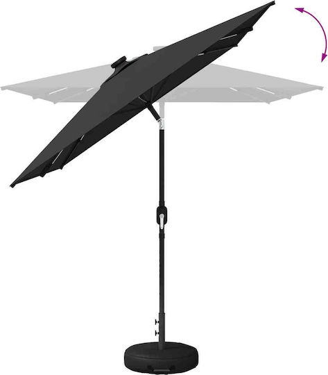 Umbrelă De Aluminiu Gri 3x3xÎnălțime 2.35m