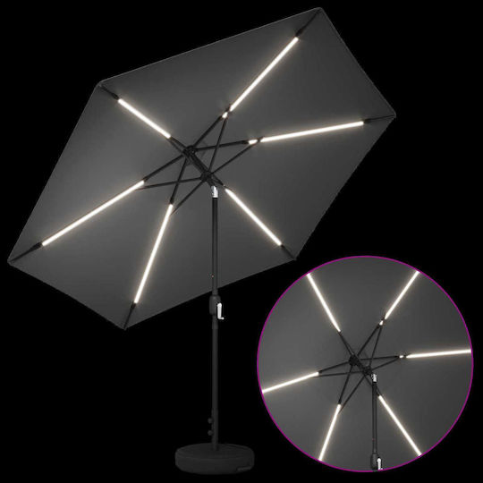 Aluminum Grey Garden & Terrace Parasol 3x3xHeight 2.35m