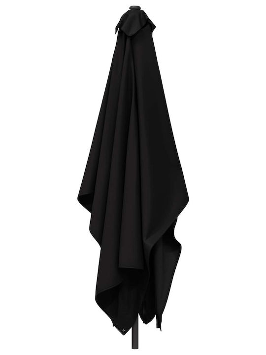 Umbrelă Rotundă Din Aluminiu Neagră Φ3xÎnălțime2.23m