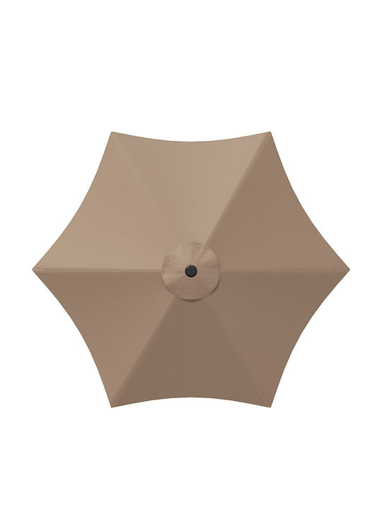 Garten- und Terrassen-Sonnenschirm Rundschreiben Aluminium Braune F2.3xH2.23m
