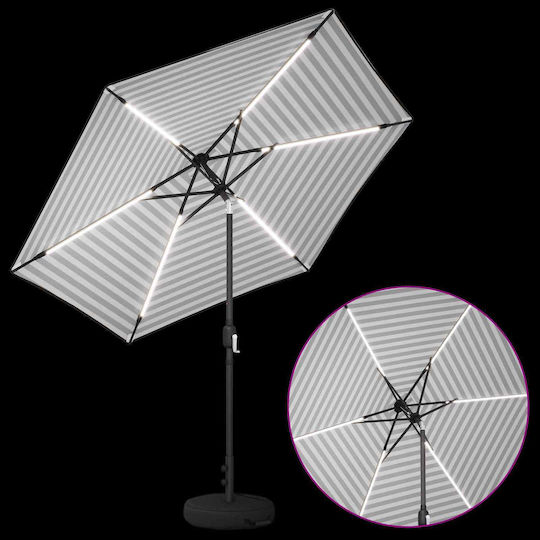 Umbrelă De Aluminiu Neagră 2.7x2.7xÎnălțime2.35m