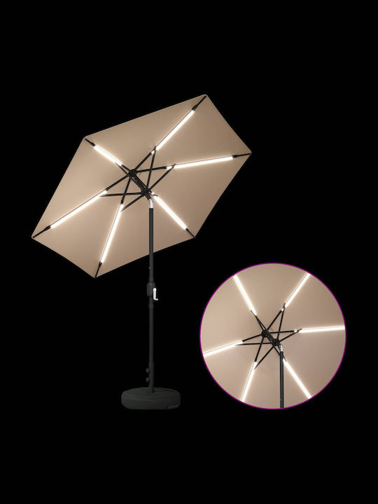 Aluminium Garten- und Terrassen-Sonnenschirm Braune 2,3x2,3xHöhe 2,28 m