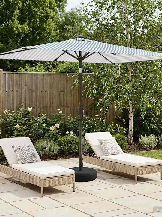 Umbrelă Din Aluminiu Albastră 3x3xÎnălțime 2.35m