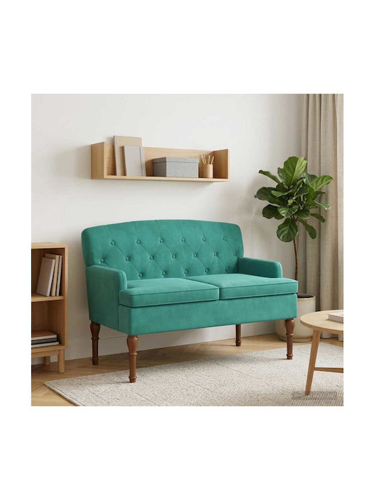 vidaXL Doppelsitzer Samt Türkis 111x65x79cm
