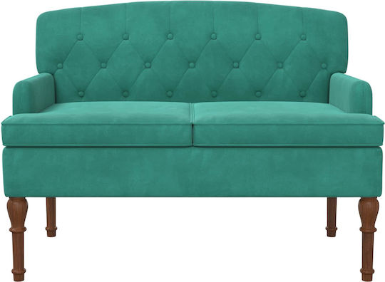 vidaXL Doppelsitzer Samt Türkis 111x65x79cm