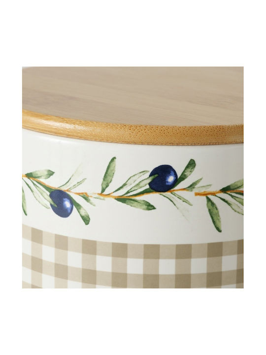 Boltze Set of 3 General Use Vases with Lid Ceramic Beige