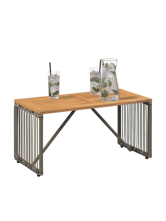 Garten- und Terrassentisch für Kleine Außenräume Grau 80x40x40cm