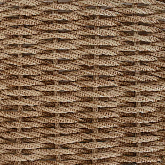 Τραπέζι Καθιστικού Εξωτερικού Χώρου Rattan Μπεζ 100x55x37εκ.
