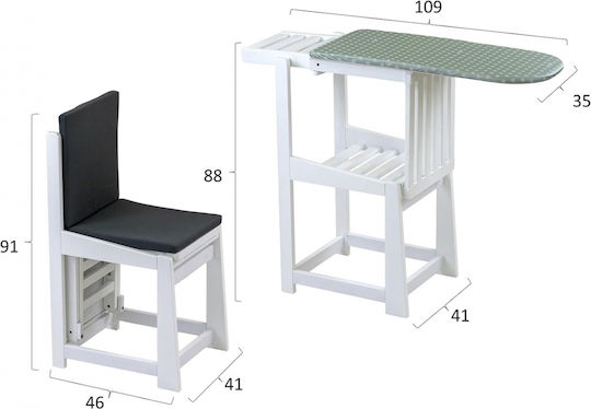 Arredamenti Italia Sinfonia Ironing Board for Boiler System Furniture 109x41x88cm