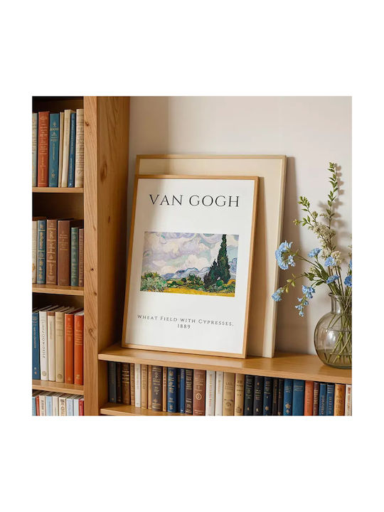 Poster Van Gogh Wheat Field Cypresses Art002 40cm X 50cm-55246pd156889