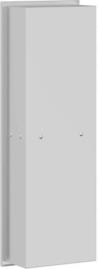 vidaXL Επιτοίχια Ραφιέρα Μπάνιου Μεταλλική 20x9.5x60cm Ασημί
