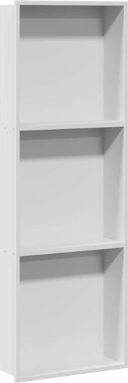 vidaXL Επιτοίχια Ραφιέρα Μπάνιου Μεταλλική 30x9.5x90cm Λευκή