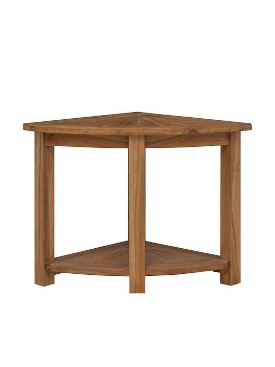 vidaXL Corner Floor Bathroom Shelf Wooden 45x45x46cm Grey