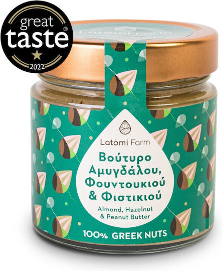 Latomi Farm Vegan Αμυγδαλοβούτυρο με Φουντούκι & Φιστίκι 210gr
