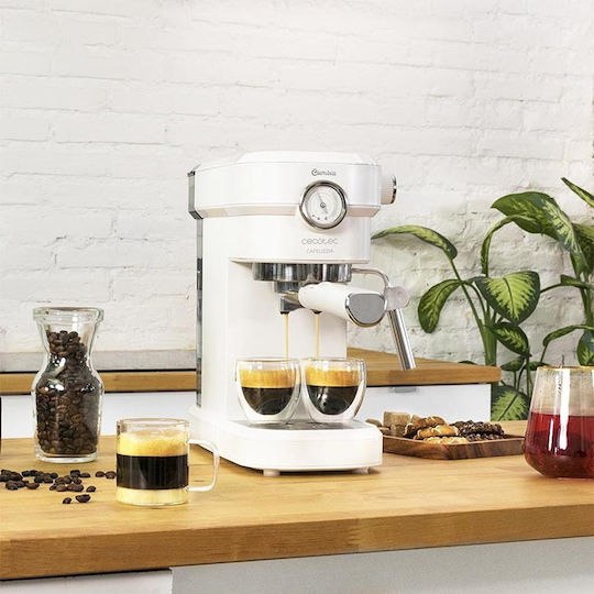 Cecotec Cafelizzia 790 Pro Μηχανή Espresso 1350W Πίεσης 20bar Λευκή