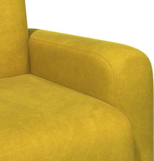 Scaun De Relaxare Velur Galben 88x90x77cm