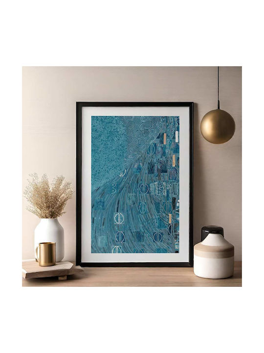 Poster Blue Details By Gustav Klimt Art156 40cm X 50cm Κορνίζα Καφέ Ξύλου 56092pd156668f63322