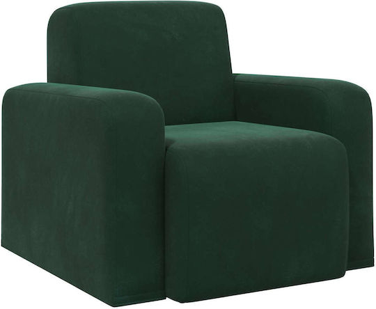 Velvet Armchair Dark Green 88x90x77cm