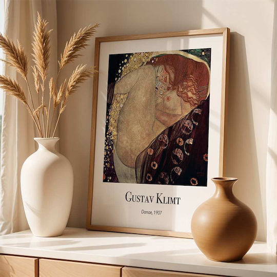 Poster Gustav Klimt Danae Art157 40cm X 50cm Premium Μαύρο Ξύλινο Κάδρο-56091pd156665f55323