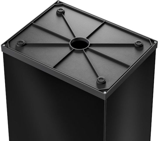 Große Schwingdeckel-Mülleimer 35l Schwarz