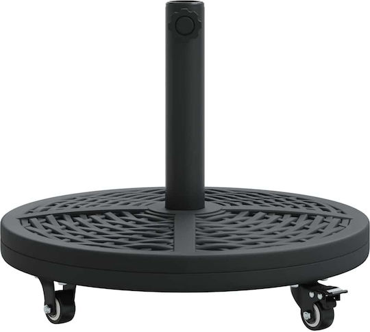 vidaXL Стойка за чадър от Цимент в Черен Цвят 38x38см