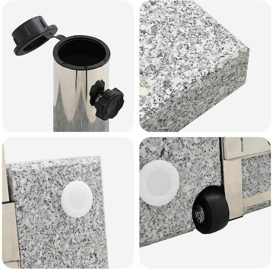 vidaXL Roata de mobilier din Metal Granite Grey
