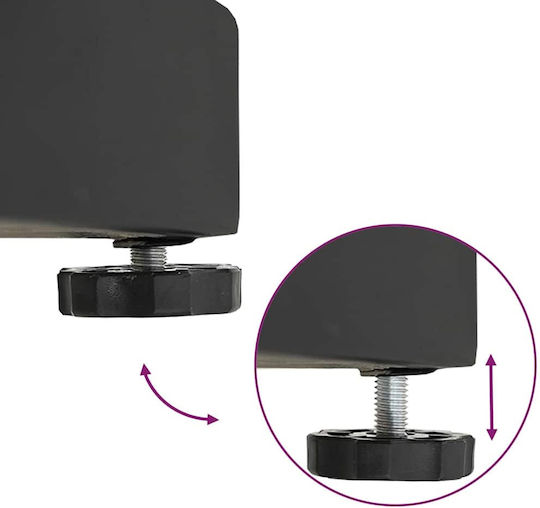 vidaXL Stand de umbrelă din Metal Negru 48x48x32cm