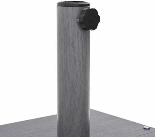 vidaXL Стойка за чадър Дърво Dark Wood 45x45x32см