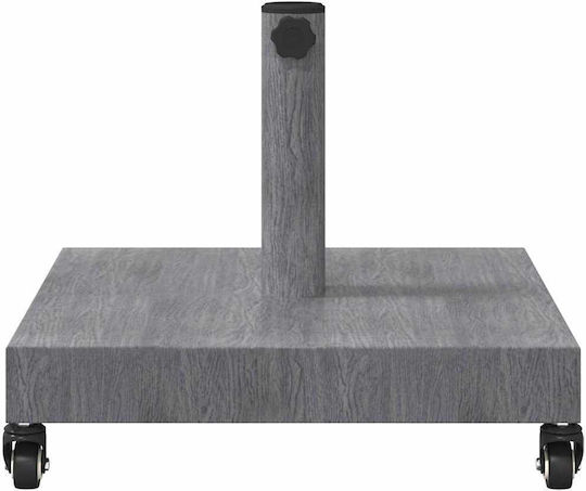 vidaXL Стойка за чадър Дърво Dark Wood 45x45x32см