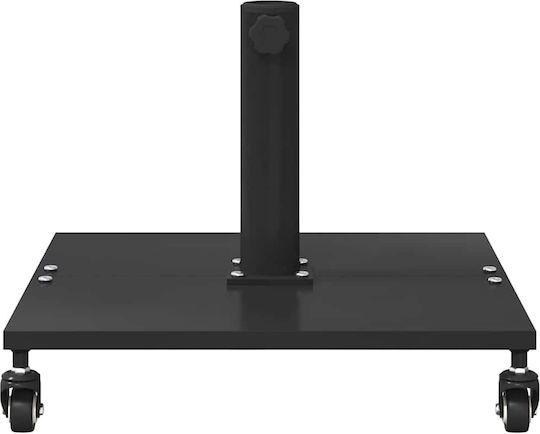 vidaXL Стойка за чадър от Метал Черно 45x45x31.5см