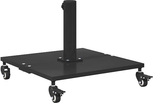 vidaXL Стойка за чадър от Метал Черно 45x45x31.5см
