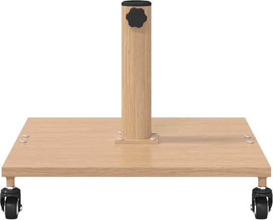 vidaXL Стойка за чадър Дърво Light Wood Color 45x45x31.5см