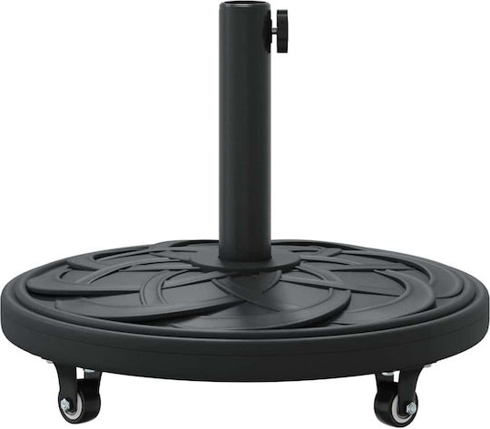 vidaXL Колело за мебели от Метал в Черен Цвят 38x38x39см