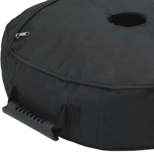 vidaXL Метална Стойка За Чадър Черен 50x50x40см