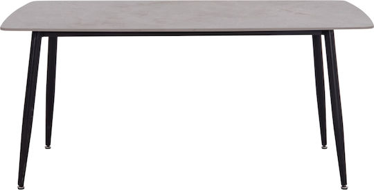 Raven Esszimmer- und Küchentisch Schwarz/Grau 160x80x74cm