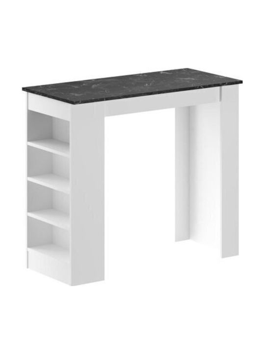 Kailua 2791 Extendable Bar Table Wooden Black Marble 117x54x102cm