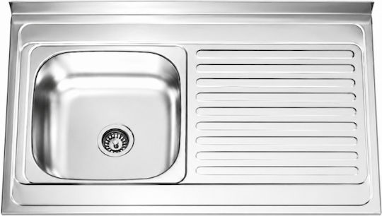 Inter Ceramic Alpaca 10060R Drop-In Мивка Десен Inox Ш100xД60см Сребрист