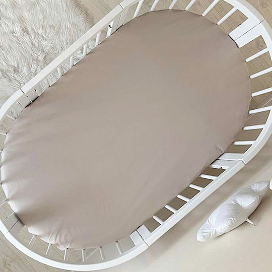 IngVart Baby Bettlaken Für Krippe Baumwolle Angepasst Beige