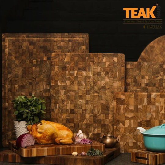 TeakHaus Tabletop Wooden Base 32.5x22x9.5cm Brown