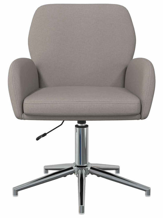 Swivel Visitor Chair with Arms in Brown Colour 54x58x90cm