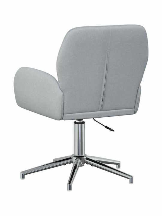 Drehbarer Besucherstuhl mit Armlehnen in Grau Farbe 54x58x90cm