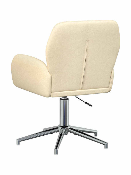 Swivel Visitor Chair with Arms in Beige Color 54x58x90cm