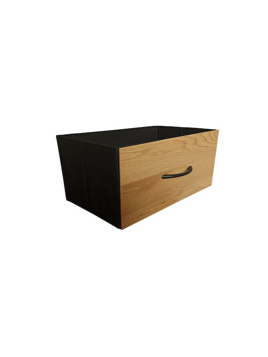 Comodă Dormitor Din Lemn Și Metal Cu 3 Sertare Stejar Cu Acoperire De Suprafață Din Material 58.6x23.5x80cm
