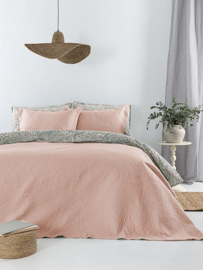 Palamaiki Ella Κουβερλί Υπέρδιπλο Microfiber Rose 220x240cm